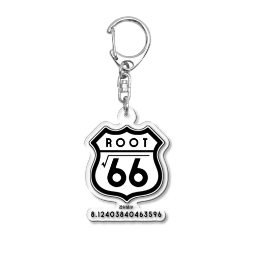 「ROUTE66」。ん? スペルが違うぞ!? アクリルキーホルダー