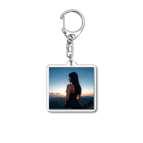 朝日と美女 Acrylic Key Chain