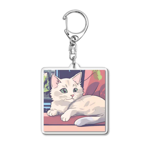 ふわふわ猫ちゃんキーホルダー Acrylic Key Chain