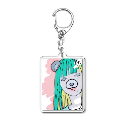 パンダ女子　女友達 Acrylic Key Chain