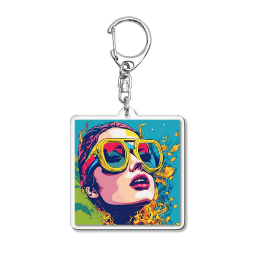 ポップアート Acrylic Key Chain