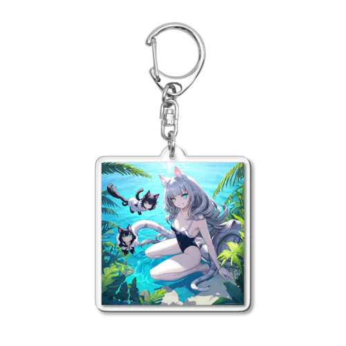 猫耳少女00024 Acrylic Key Chain