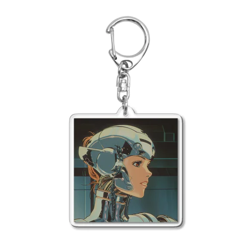 Cyborg Girls Acrylic Key Chain