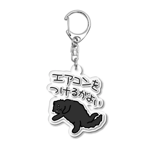 エアコン推奨【黒猫】 Acrylic Key Chain