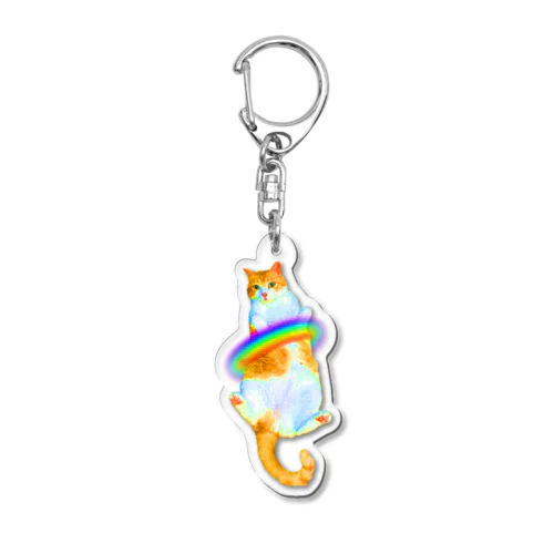 こむぎレインボー Acrylic Key Chain