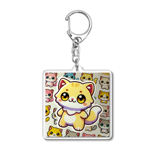 ふんわりとした薄い金色の猫が、愛らしさ満点🌟 Acrylic Key Chain