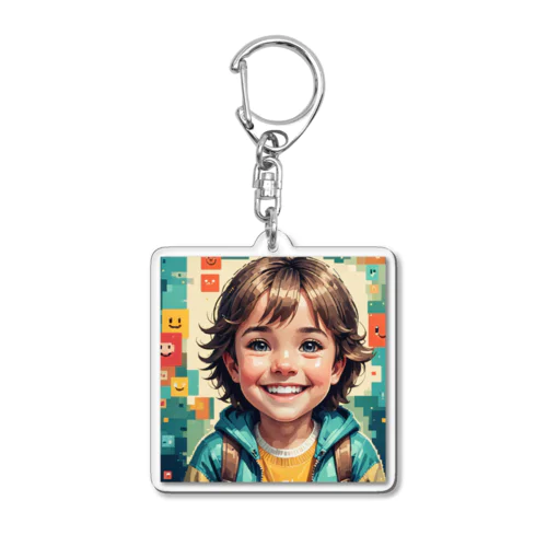 笑っている子供の顔 Acrylic Key Chain