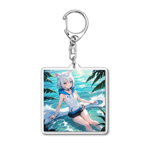 猫耳少女00052 Acrylic Key Chain