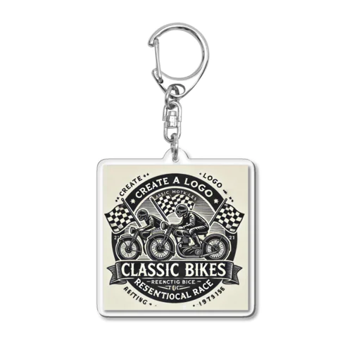  クラシックバイクの歴史的レース再現イベント Acrylic Key Chain