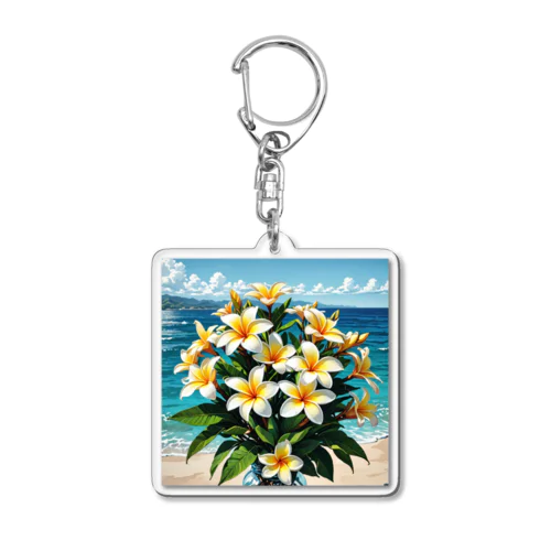 プルメリアの花束 Acrylic Key Chain