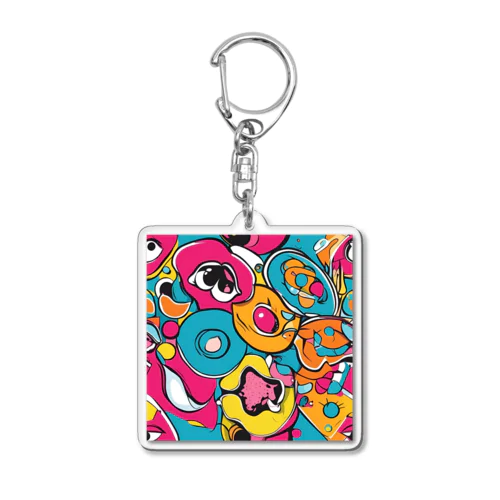 ポップアート Acrylic Key Chain