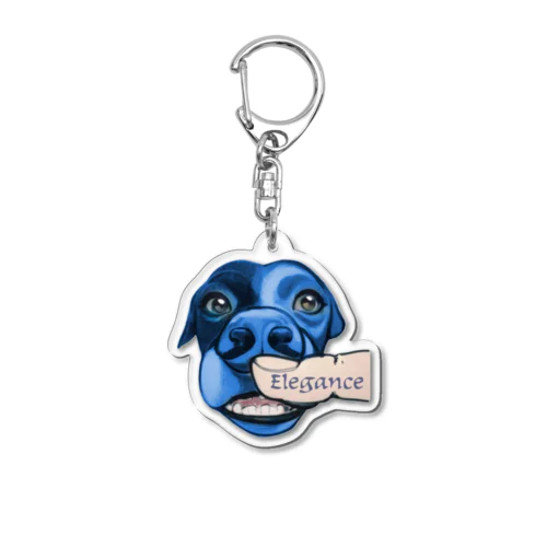 エレガンスで犬（ブルー） Acrylic Key Chain