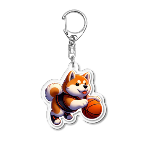 秋田犬×バスケットボール Acrylic Key Chain