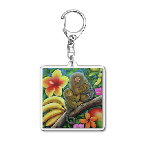 サル、猿 Acrylic Key Chain