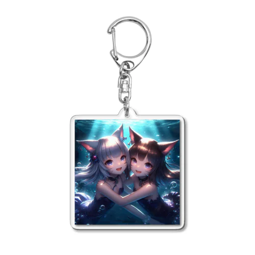 猫耳少女00080 Acrylic Key Chain