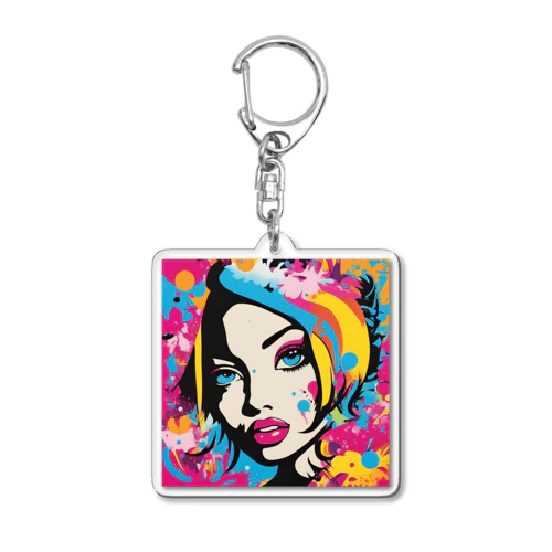 ポップアート Acrylic Key Chain