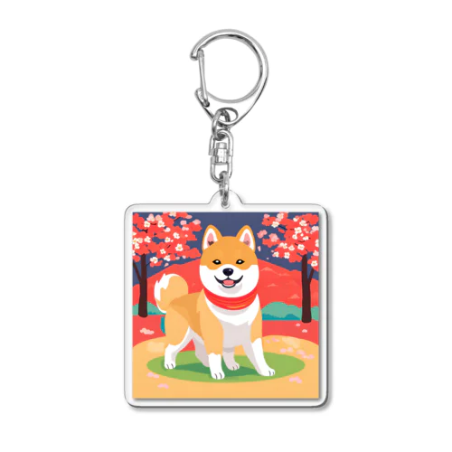 日本の守り手秋田犬 Acrylic Key Chain
