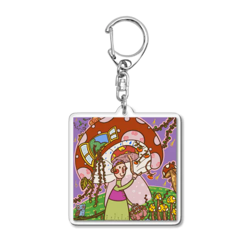 きのこ少女 Acrylic Key Chain