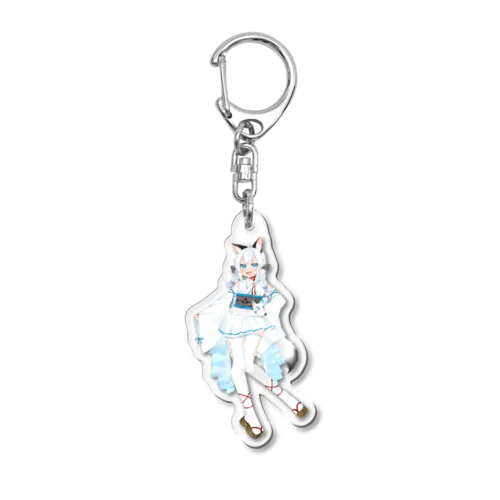 和服田白きつねグッツ Acrylic Key Chain