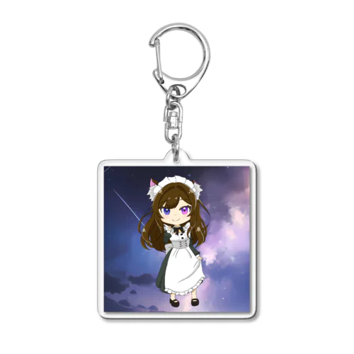 5【プリムあり】宇宙背景ちびななしー Acrylic Key Chain