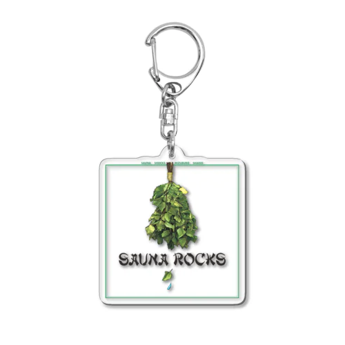SAUNA ROCKS Acrylic Key Chain