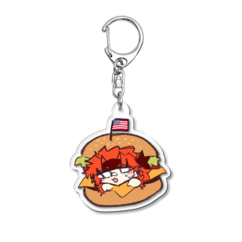 はんばーがー！ー！ー！ Acrylic Key Chain