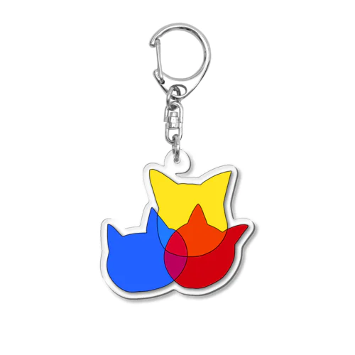 猫三原色 Acrylic Key Chain