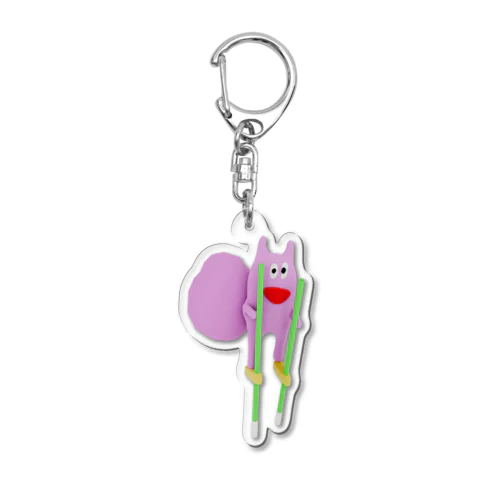 リスくん　ライドオン！電動竹馬 Acrylic Key Chain