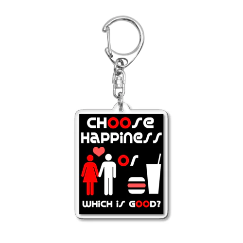 LOVE or APPETITE Acrylic Key Chain