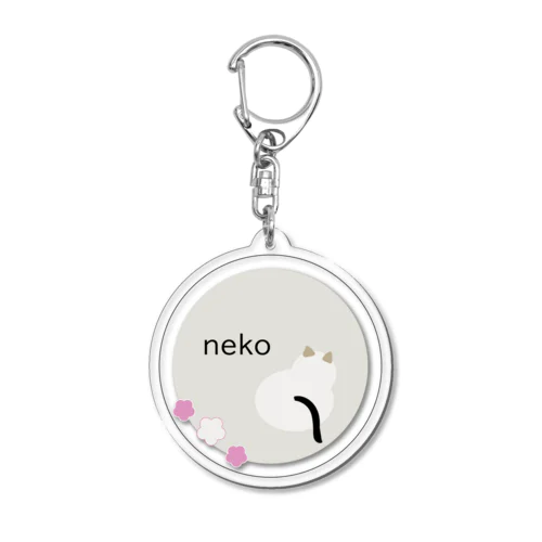 ねことはなのマーク Acrylic Key Chain