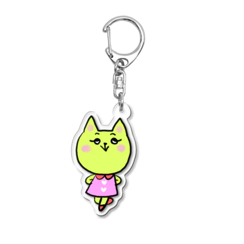 おどるネコ Acrylic Key Chain