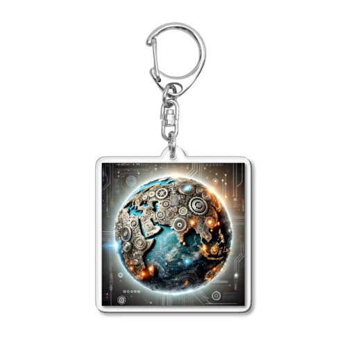 機械仕掛けの地球 Acrylic Key Chain