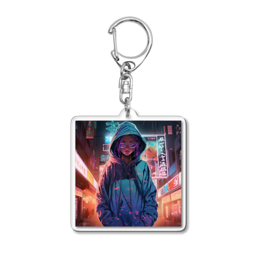 Neon Veil Acrylic Key Chain