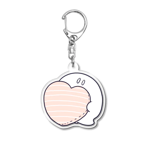 ハートおばけピンク Acrylic Key Chain
