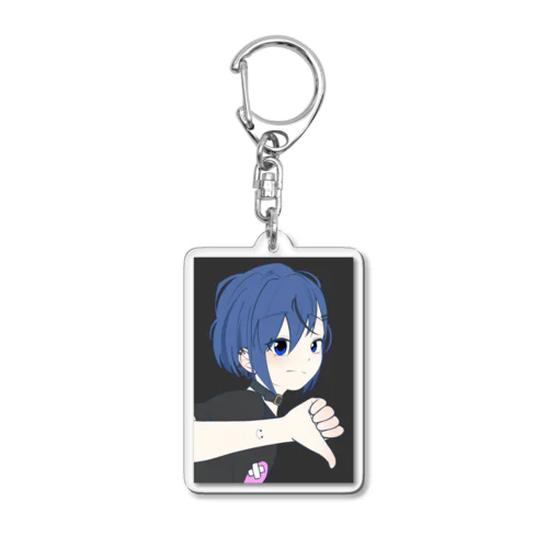 ブラッククールな女の子 Acrylic Key Chain