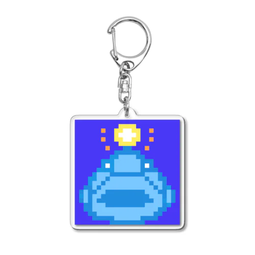 クエ＋あんこう（色付き）【ドット絵】 Acrylic Key Chain