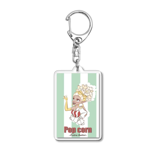 popcorn（グリーン） Acrylic Key Chain