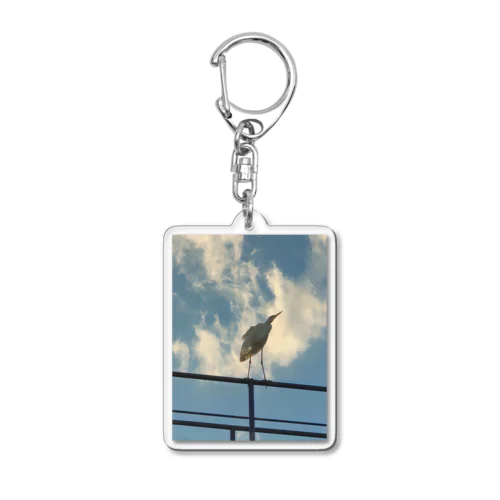 シラサギと青空🐦 Acrylic Key Chain