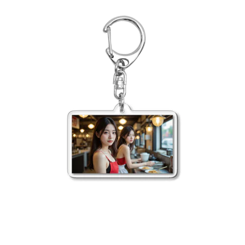 Premium AI Girls 4 Acrylic Key Chain