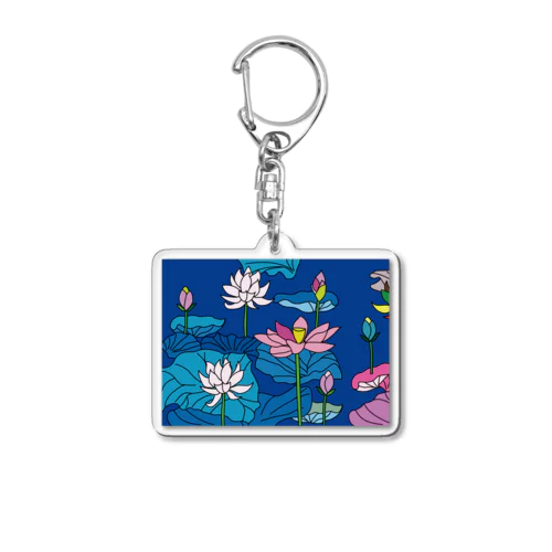 LOTUS  の青 Acrylic Key Chain