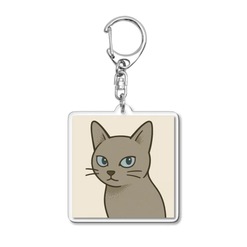 目つきの悪い猫 Acrylic Key Chain