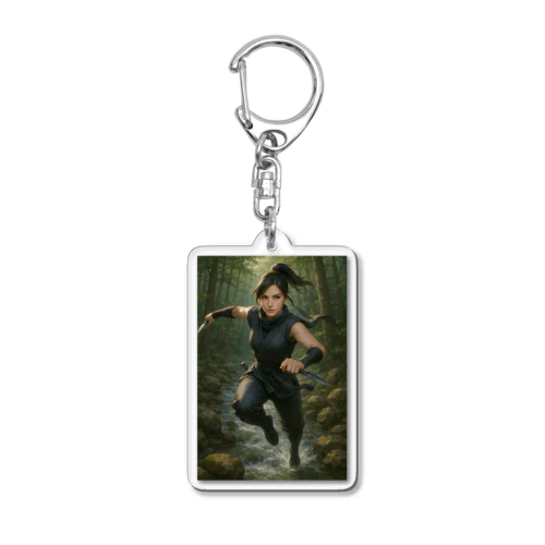 渓流の影 - くノ一の舞 Acrylic Key Chain