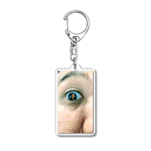 瞳の中の（人） Acrylic Key Chain