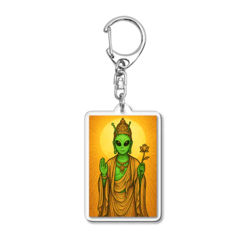 エイリアン観音様キーホルダー Acrylic Key Chain