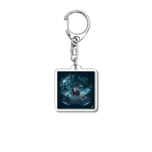 AIが導入されたオフィス Acrylic Key Chain