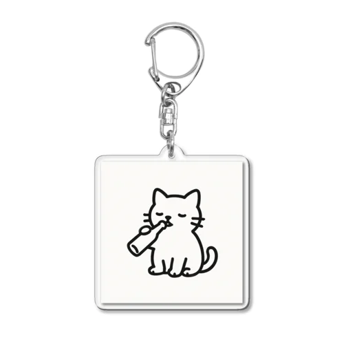 飲酒猫アクリルキーホルダー Acrylic Key Chain