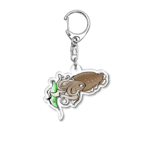 紋甲イカ/エギング Acrylic Key Chain