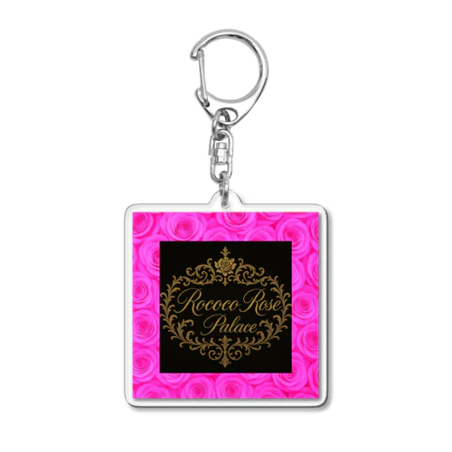 ショッキングピンク💖ロココローズパレス🌹✨️ Acrylic Key Chain