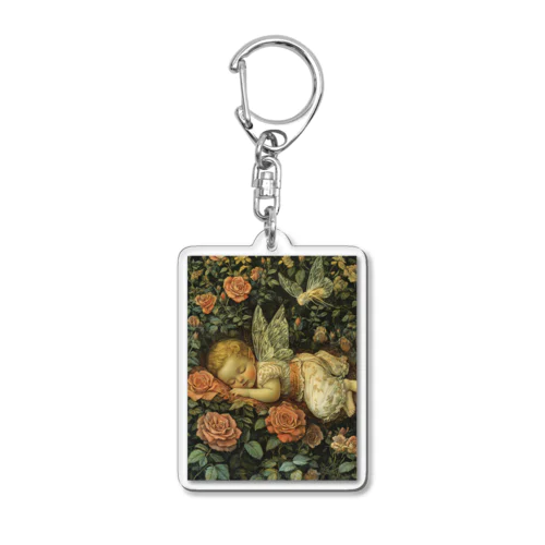 薔薇園の眠り姫 - Sleeping Fairy in the Rose Garden Acrylic Key Chain