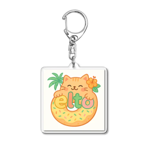 ドーナツ（ネコ）✕elto Acrylic Key Chain